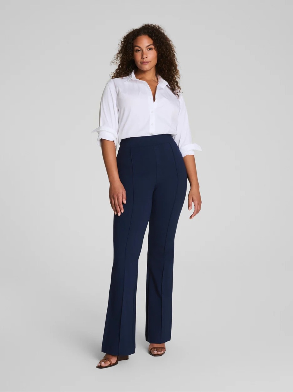 SPANX Navy Boot-Cut Flare Pants